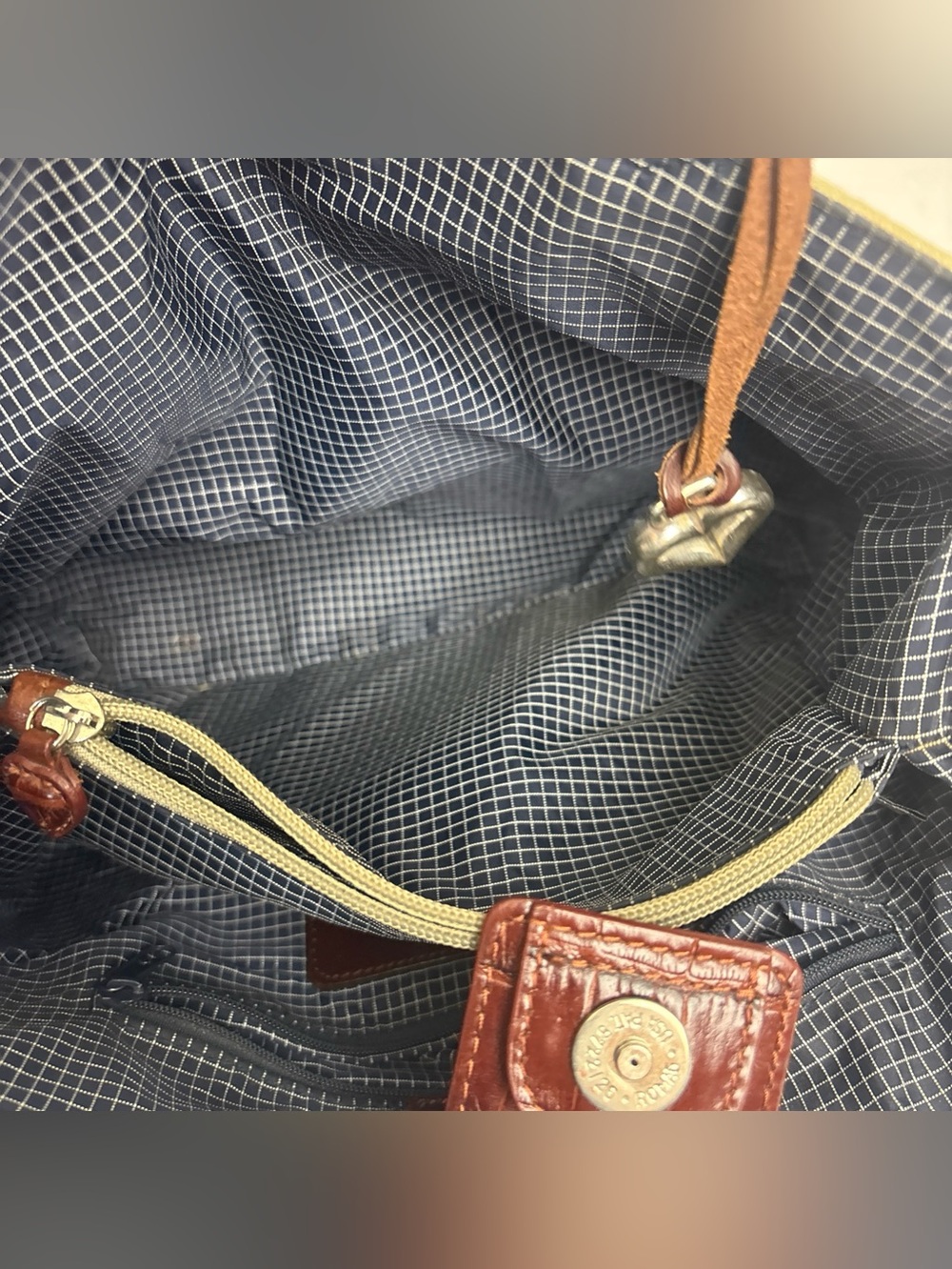 Brighton Heart Shapes Purse Tan Brown Cut Out Satchel Bag Charm One World - Picture 10 of 14